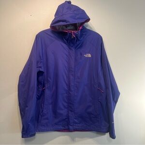 The North Face Purple Hooded Ski Jacket with Pink Trim